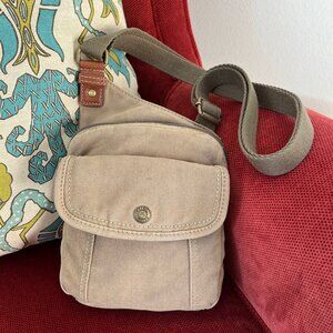 Fossil Canvas Traveler Crossbody Bag Small Green Purse